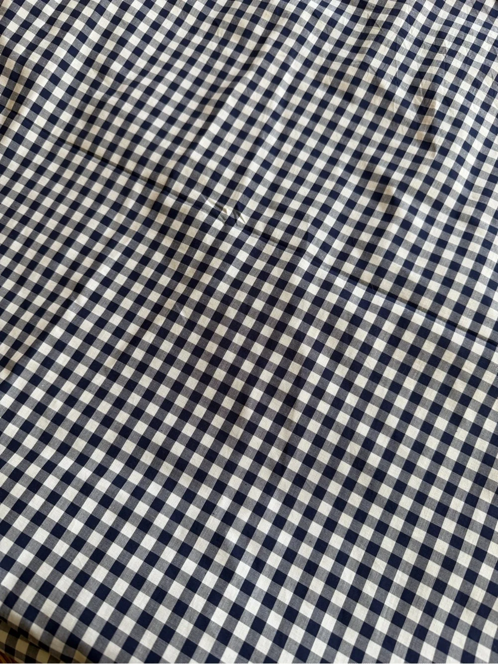 Daniel Cremieux navy blue gingham King Duvet Cover